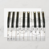 Piano Keyboard and Music Notes (Front/Back)