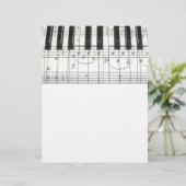 Piano Keyboard and Music Notes (Standing Front)