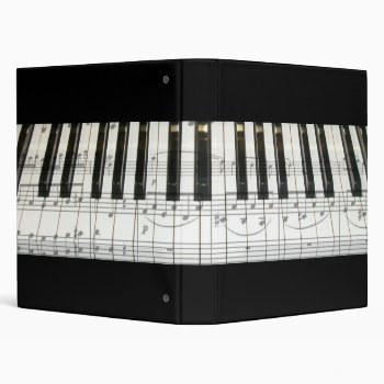 Piano Keyboard And Music Notes Binder by dreamlyn at Zazzle