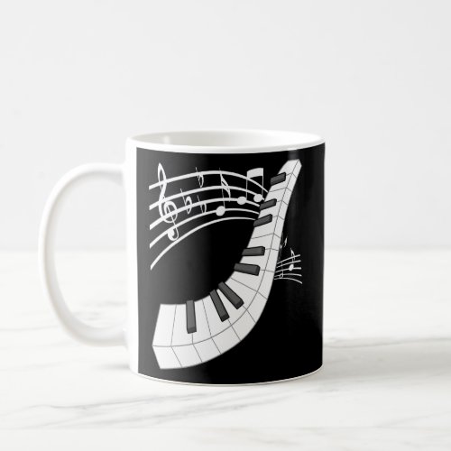 Piano Keyboard And Notes Musical Instrument Piano  Coffee Mug