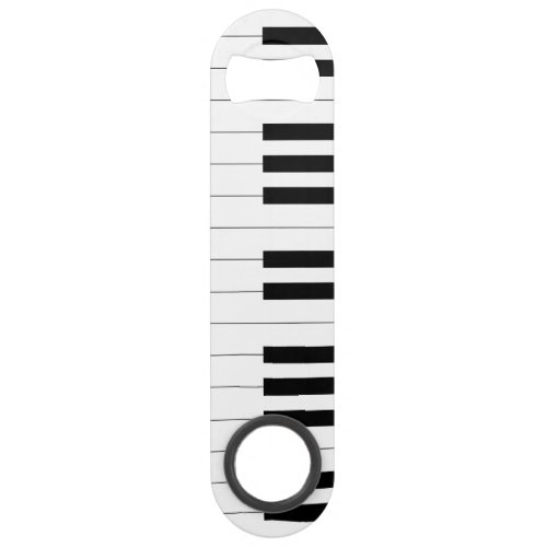 Piano Keyboard Black and White Bottle Opener
