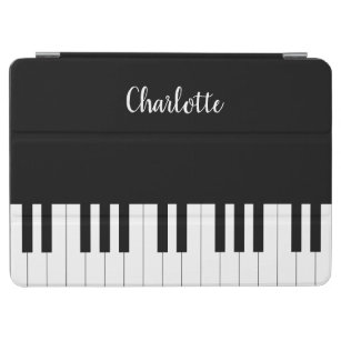 Piano Keyboard, Black and White iPad Air Cover