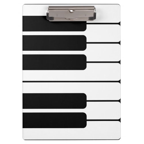 Piano keyboard black and white jumbo novelty keys clipboard