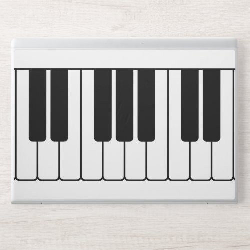 Piano keyboard black and white jumbo novelty keys HP laptop skin
