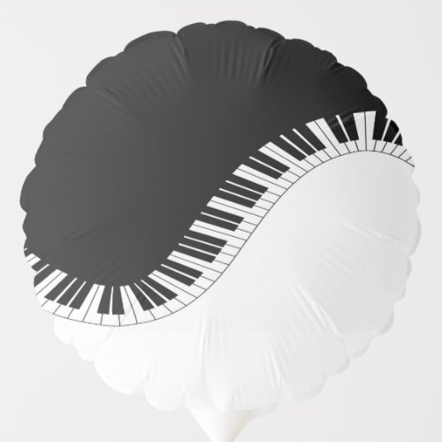Piano Keyboard Black and White Music Design Balloon