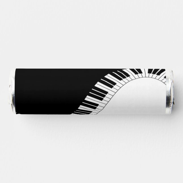 Piano Keyboard Black and White Music Design Breath Savers® Mints (Front)