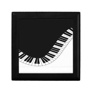 Piano Keyboard Black and White Music Design Gift Box