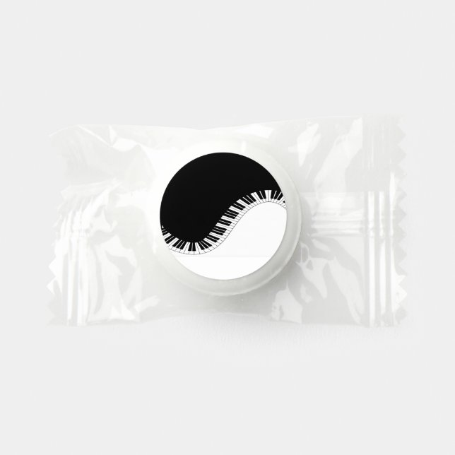 Piano Keyboard Black and White Music Design Life Saver® Mints (Front)