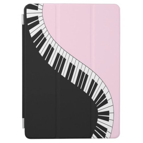 Piano Keyboard Black and White Music Design Pink iPad Air Cover