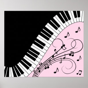 piano music clipart black and white