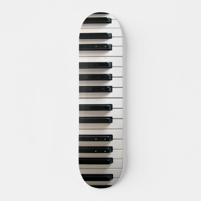 piano keyboard black and white skateboard (Front)