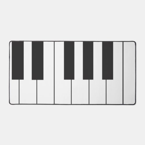 Piano Keyboard Black  White Keys Desk Mat