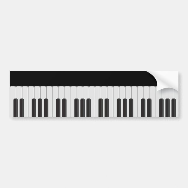 Piano keyboard bumper sticker (Front)