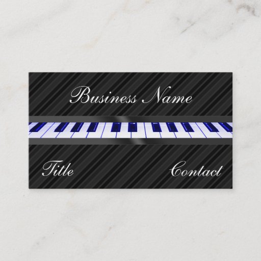 Customizable Piano Keyboard Business Card Template