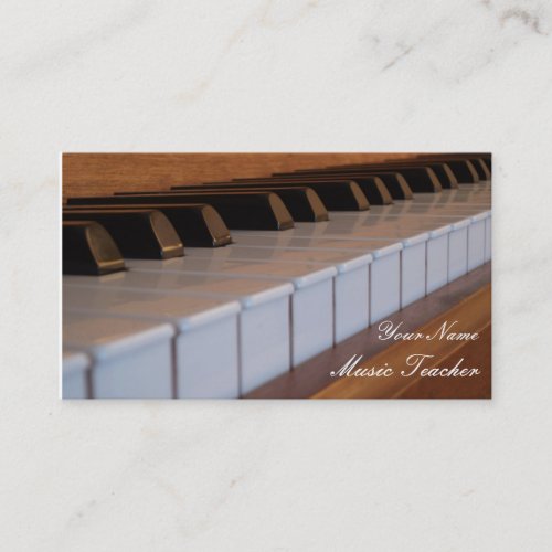 Piano Keyboard Business Card