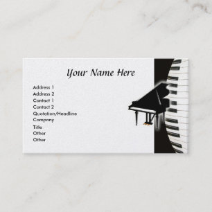 Piano Keyboard Business Card