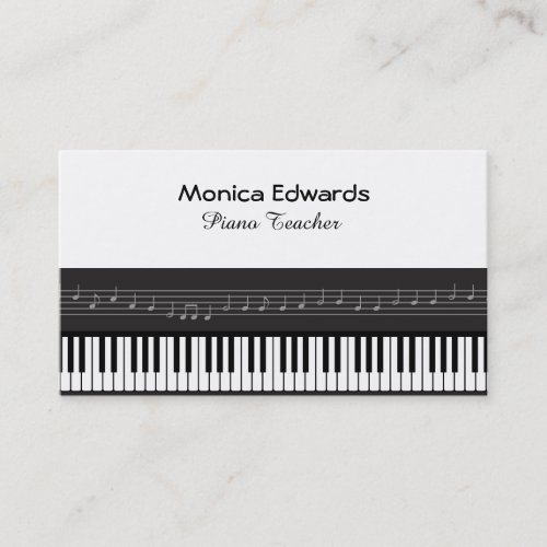 Piano Keyboard Business Card