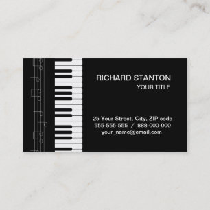 Piano keyboard business card
