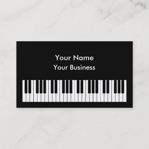 Customizable Piano Keyboard Business Card Template