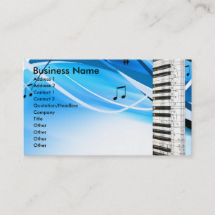Piano Keyboard Business Cards