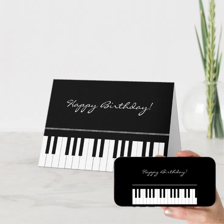 Piano keyboard card | Zazzle