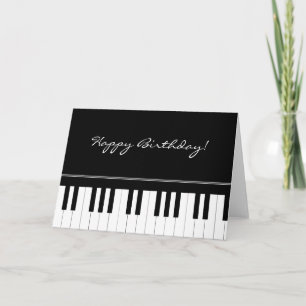 Piano keyboard card