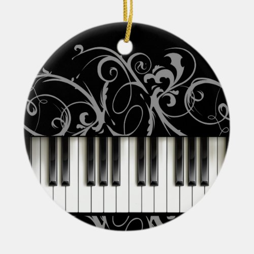 Piano Keyboard Ceramic Ornament