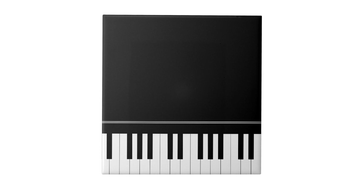 Piano keyboard ceramic tile Zazzle