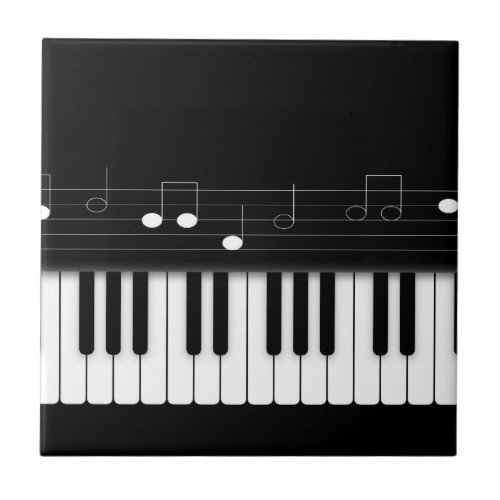 Piano keyboard ceramic tile