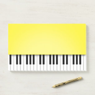 Piano Keyboard Cheerful Yellow Music Post-it Notes