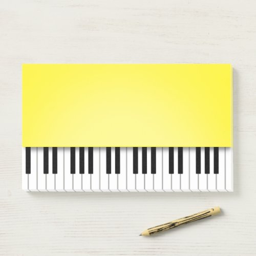 Piano Keyboard Cheerful Yellow Music Post_it Notes