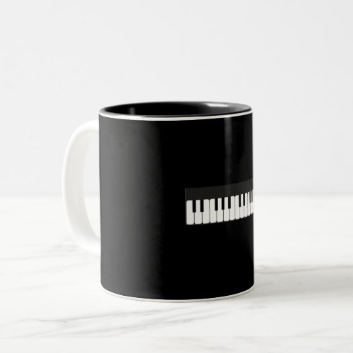 Piano Keyboard Clavier 24 Keys Two_Tone Coffee Mug
