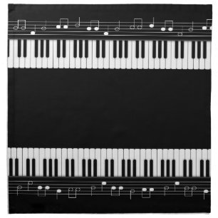 Piano keyboard cloth napkin