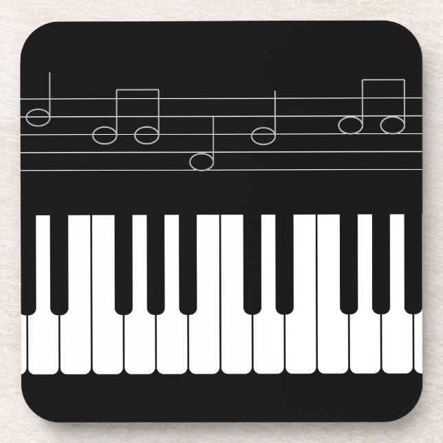 Piano keyboard coaster (Front)