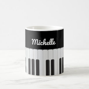 Piano keyboard coffee mug