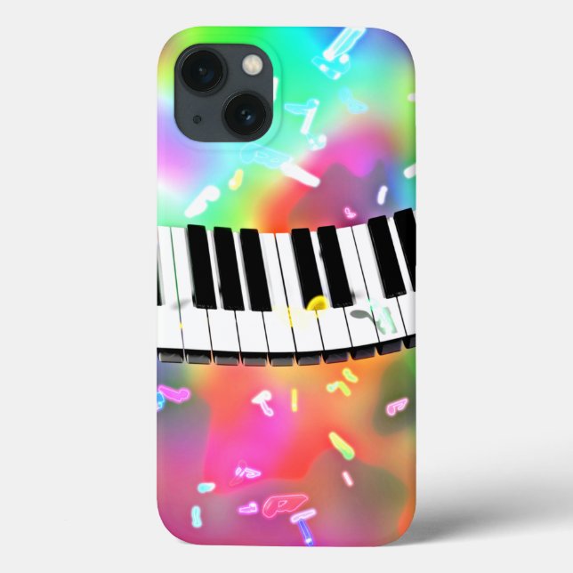 Piano Keyboard colorful music theme, Case-Mate iPhone Case (Back)