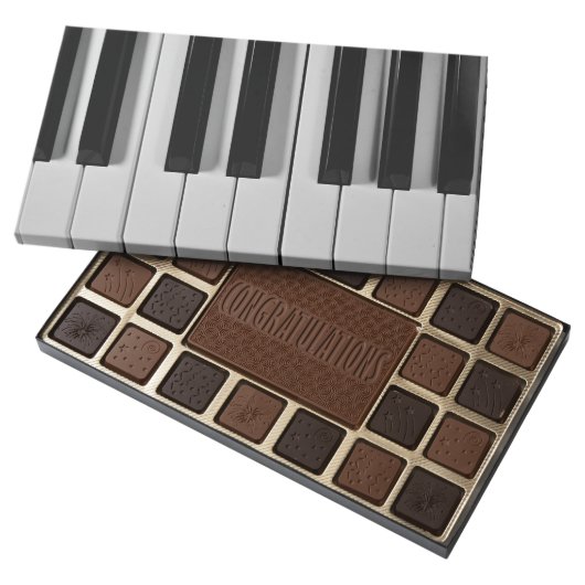 Piano Keyboard Custom Box of Chocolates (Opened)