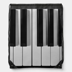 Piano Keyboard Custom Drawstring Backpack