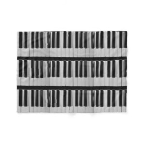 Piano Keyboard Custom Fleece Blanket