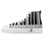 Piano Keyboard Custom High Top Shoes (Left Shoe Outside)