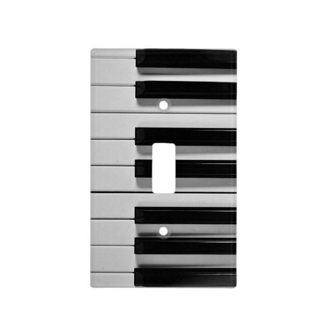 Piano Keyboard Custom Light Switch Cover (Front)