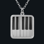 Piano Keyboard Custom Necklace<br><div class="desc">Whether you are a piano virtuoso or someone who can barely play Chopsticks,  you are sure to love this black and white Piano Keyboard Custom Necklace.</div>