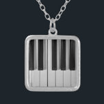 Piano Keyboard Custom Necklace<br><div class="desc">Whether you are a piano virtuoso or someone who can barely play Chopsticks,  you are sure to love this black and white Piano Keyboard Custom Necklace.</div>