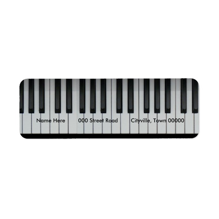 Piano Keyboard Custom Return Address Labels