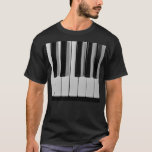 Piano Keyboard Custom T-Shirt<br><div class="desc">Whether you are a piano virtuoso or someone who can barely play Chopsticks,  you are sure to love this black and white Piano Keyboard Custom T-Shirt.</div>