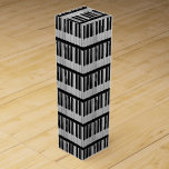 Piano Keyboard Custom Wine Box<br><div class="desc">Whether you are a piano virtuoso or someone who can barely play Chopsticks,  you are sure to love this black and white Piano Keyboard Custom Wine Box.</div>