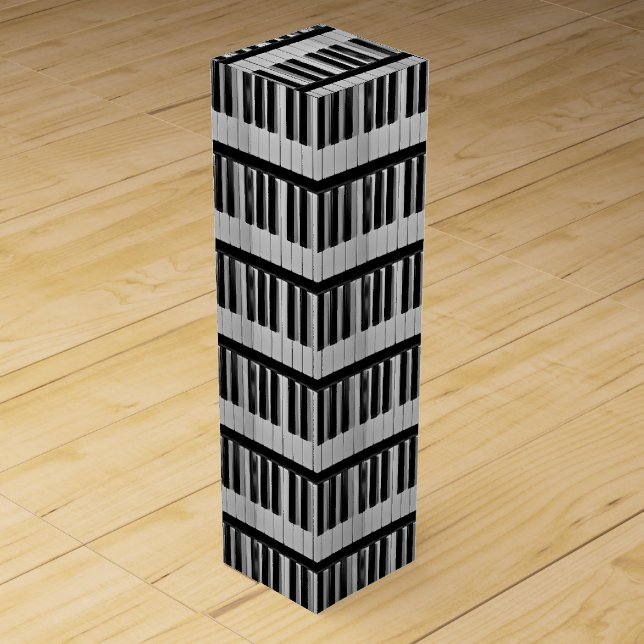 Piano Keyboard Custom Wine Box (Front)