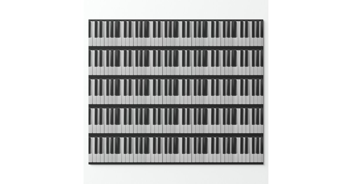 Piano Keyboard Custom Wrapping Paper | Zazzle