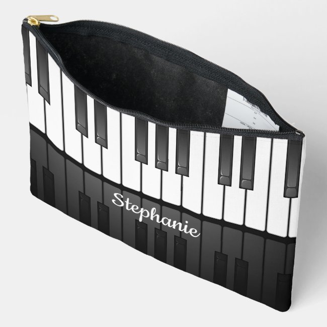 Piano Keyboard Design Accessory Bag