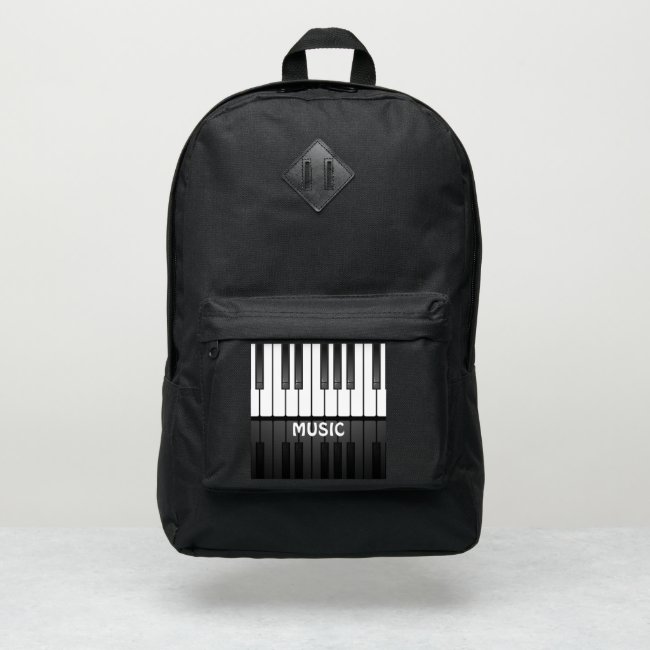  Piano Keyboard Design Backpack